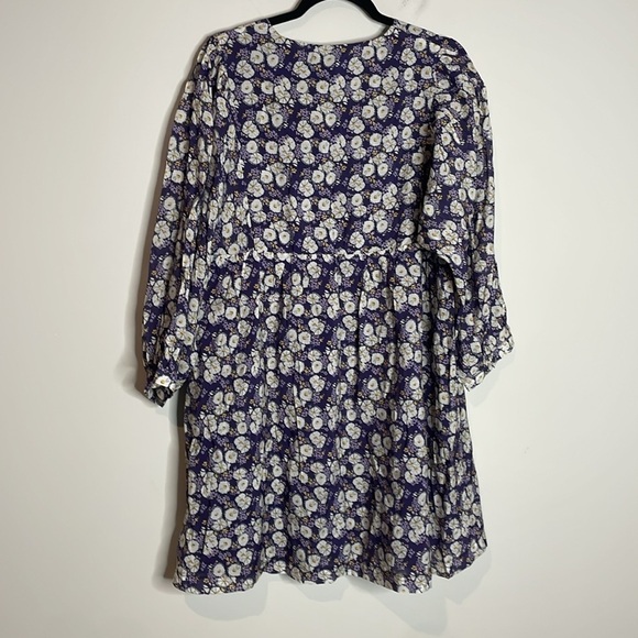 VICI | Long Sleeve Purple Floral Puff Sleeve Dress Size Large NWT - Picture 7 of 7